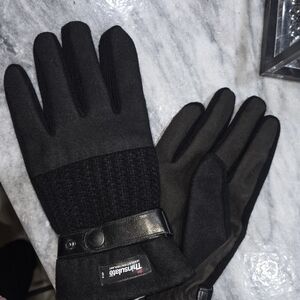 Warm Men's Black Thinsulate Insulated Winter Gloves
